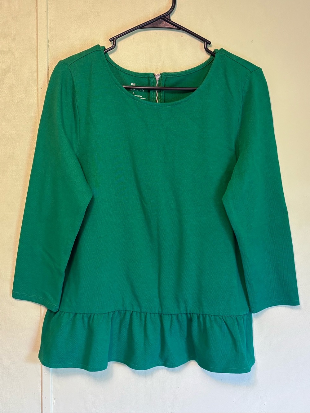 Talbots Green Peplum Top – Small